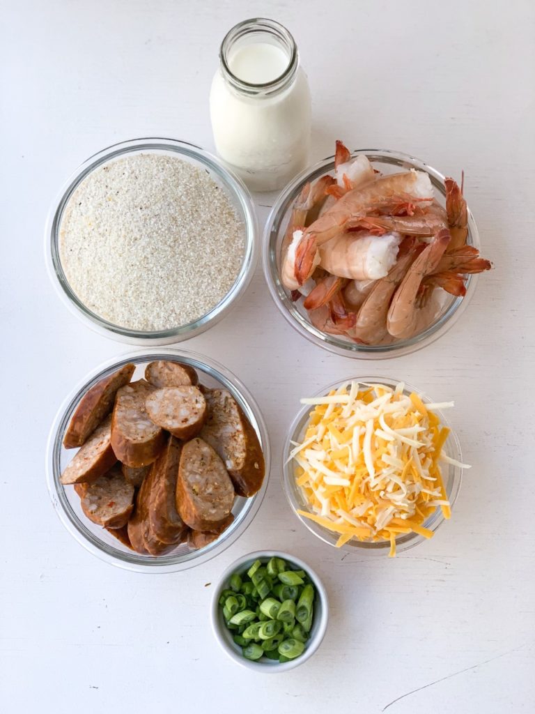 Creole Shrimp and Cheese Grits with Andouille Sausage Creole Contessa