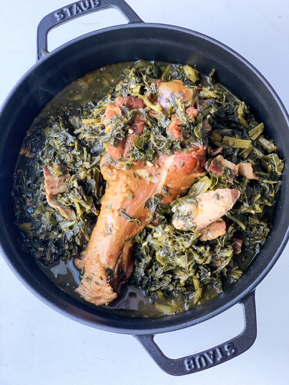 Creole Collard Greens with Smoked Turkey 1 Creole Contessa