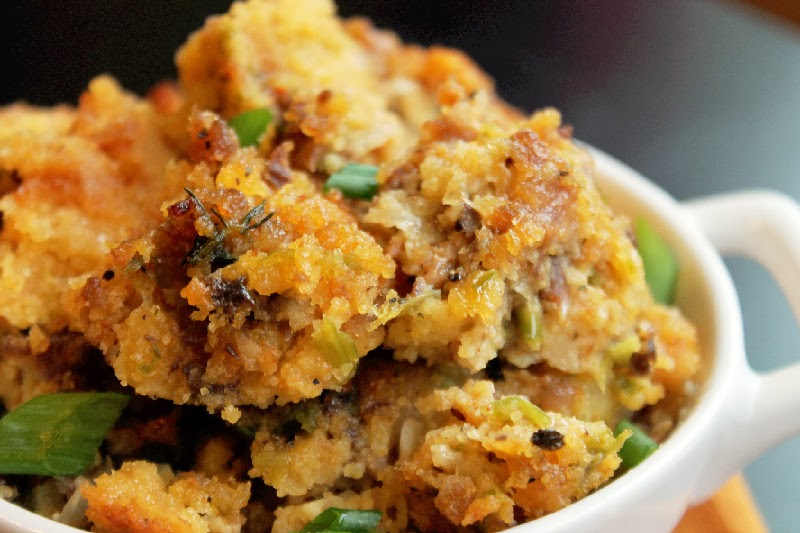 Creole Cornbread Stuffing with Andouille Sausage - Creole 