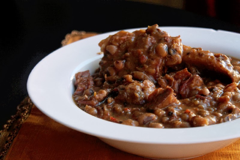 Slow Cooker Black Eyed Peas with Ham Hocks Creole Contessa