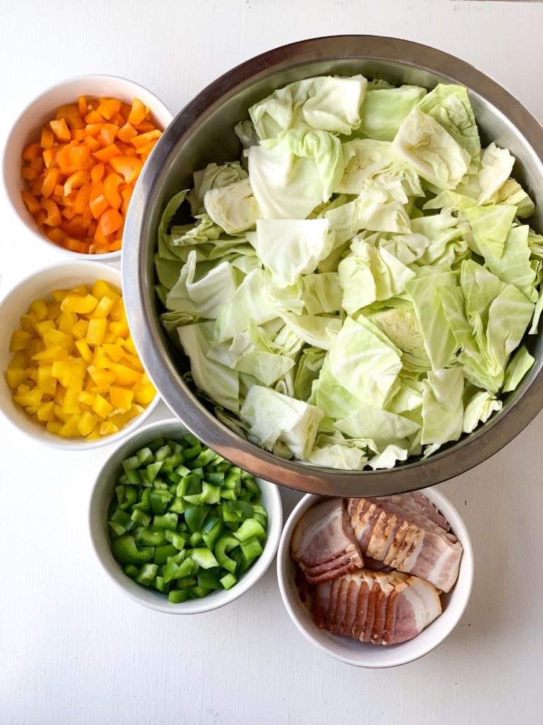 Smothered Cabbage with Bacon Creole Contessa