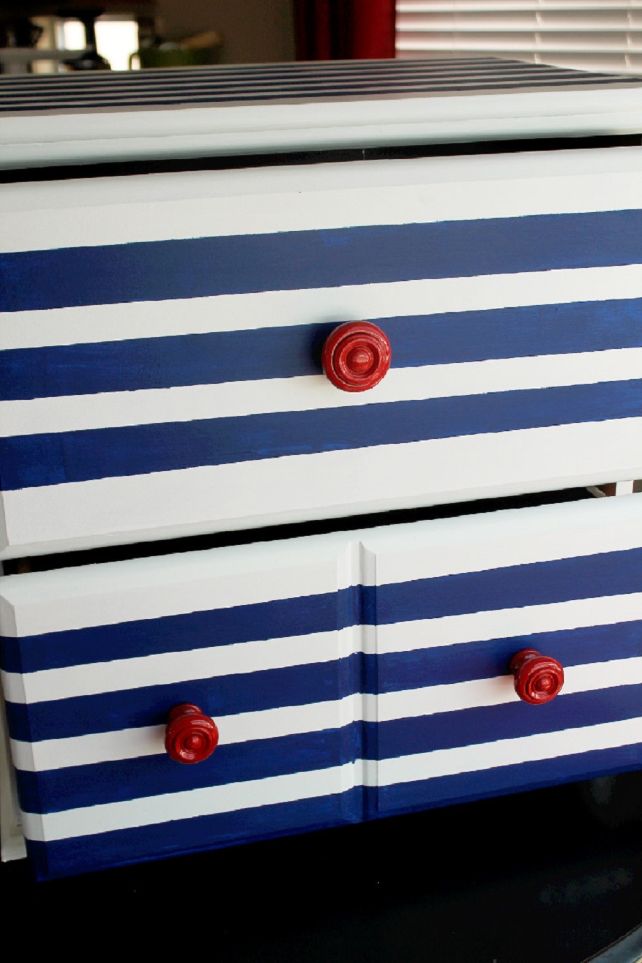 DIY Striped Dresser - Creole Contessa