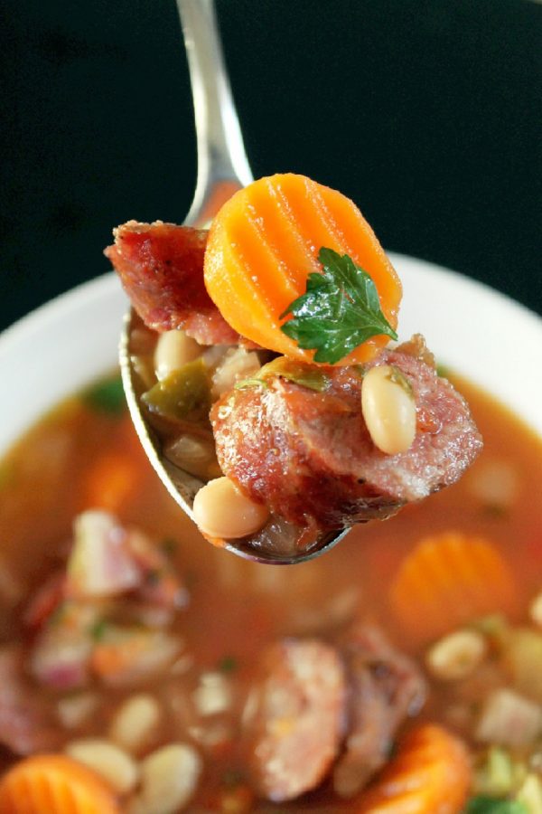 Slow Cooker Bean Soup with Andouille Sausage Creole Contessa