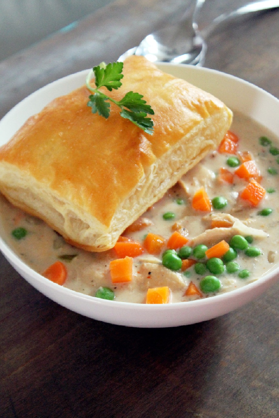 Slow Cooker Chicken or Turkey Pot Pie Crockpot Recipe