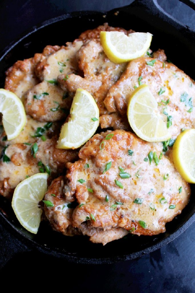 Pork Chops with Lemon Thyme Cream Sauce Creole Contessa