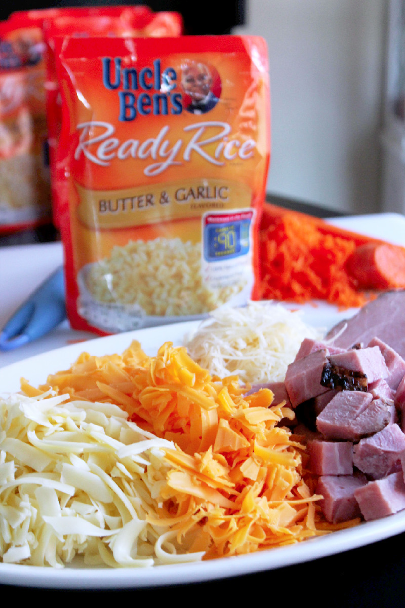 Ham & Cheese Baked Rice with UNCLE BEN'S®-Creole Contessa