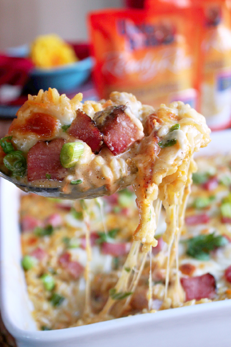Ham & Cheese Baked Rice with UNCLE BEN'S®-Creole Contessa