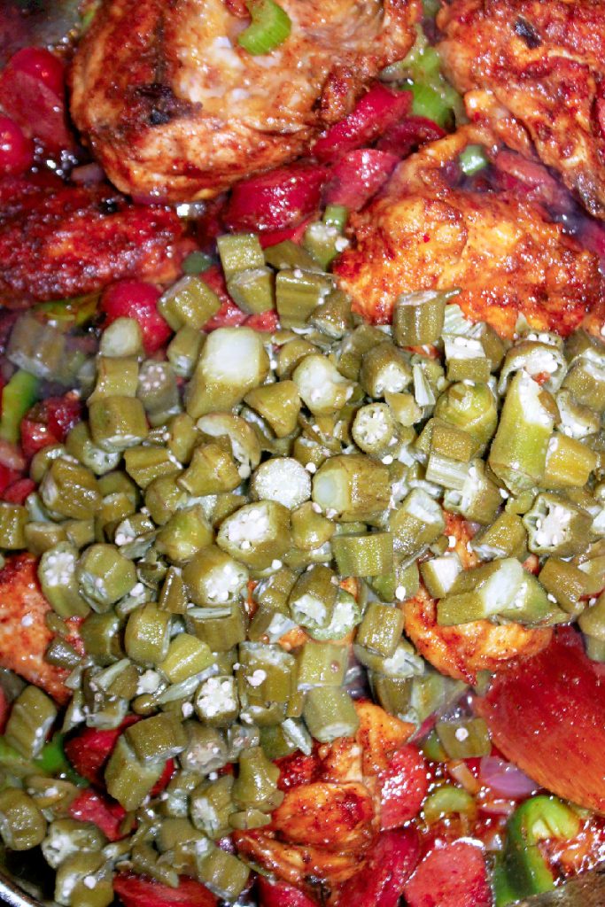 Fried Okra and Corn Creole Contessa