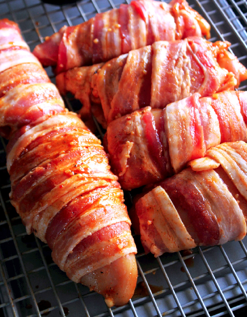 Bacon Wrapped Teriyaki Chicken with Kikkoman-Creole Contessa