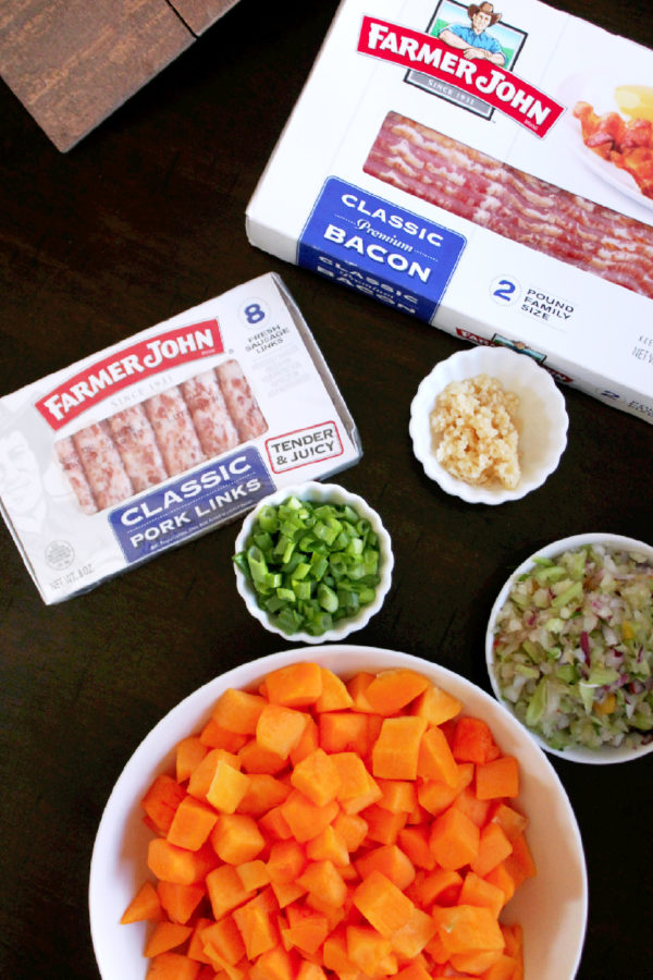 Roasted Butternut Squash Hash with Farmer John® Classic Premium Bacon