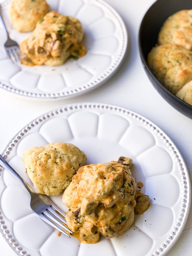 Buttermilk Biscuits with Andouille Sausage Gravy Creole Contessa