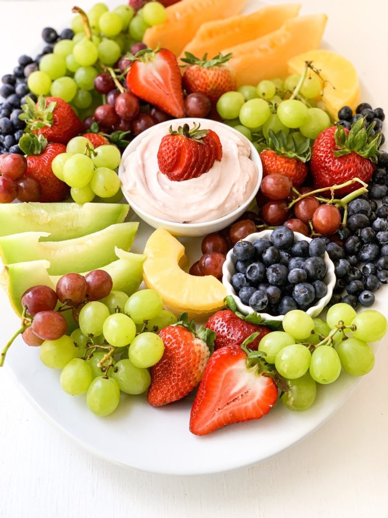 Fruit Salad with Strawberry Pineapple Cheesecake Dip Creole Contessa
