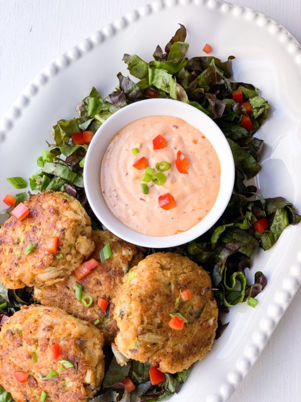 Crab Cakes with Shrimp Creole Contessa