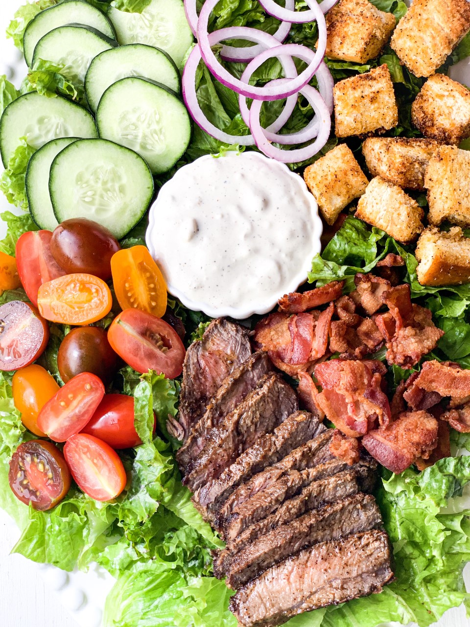Steak Salad with Blue Cheese Buttermilk DressingCreole Contessa Creole Contessa