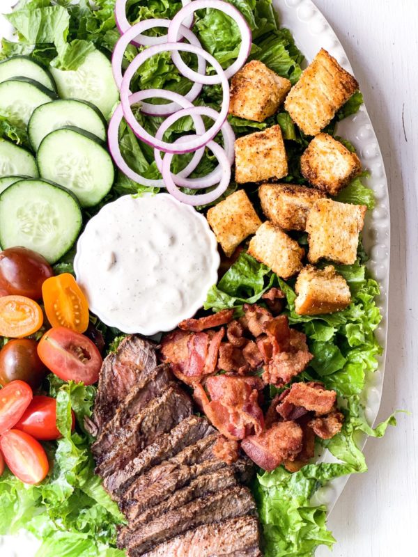 Steak Salad with Blue Cheese Buttermilk Dressing Creole Contessa