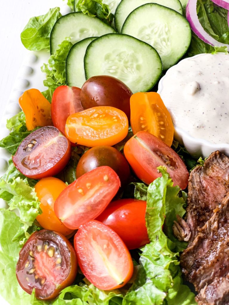 Steak Salad with Blue Cheese Buttermilk Dressing Creole Contessa